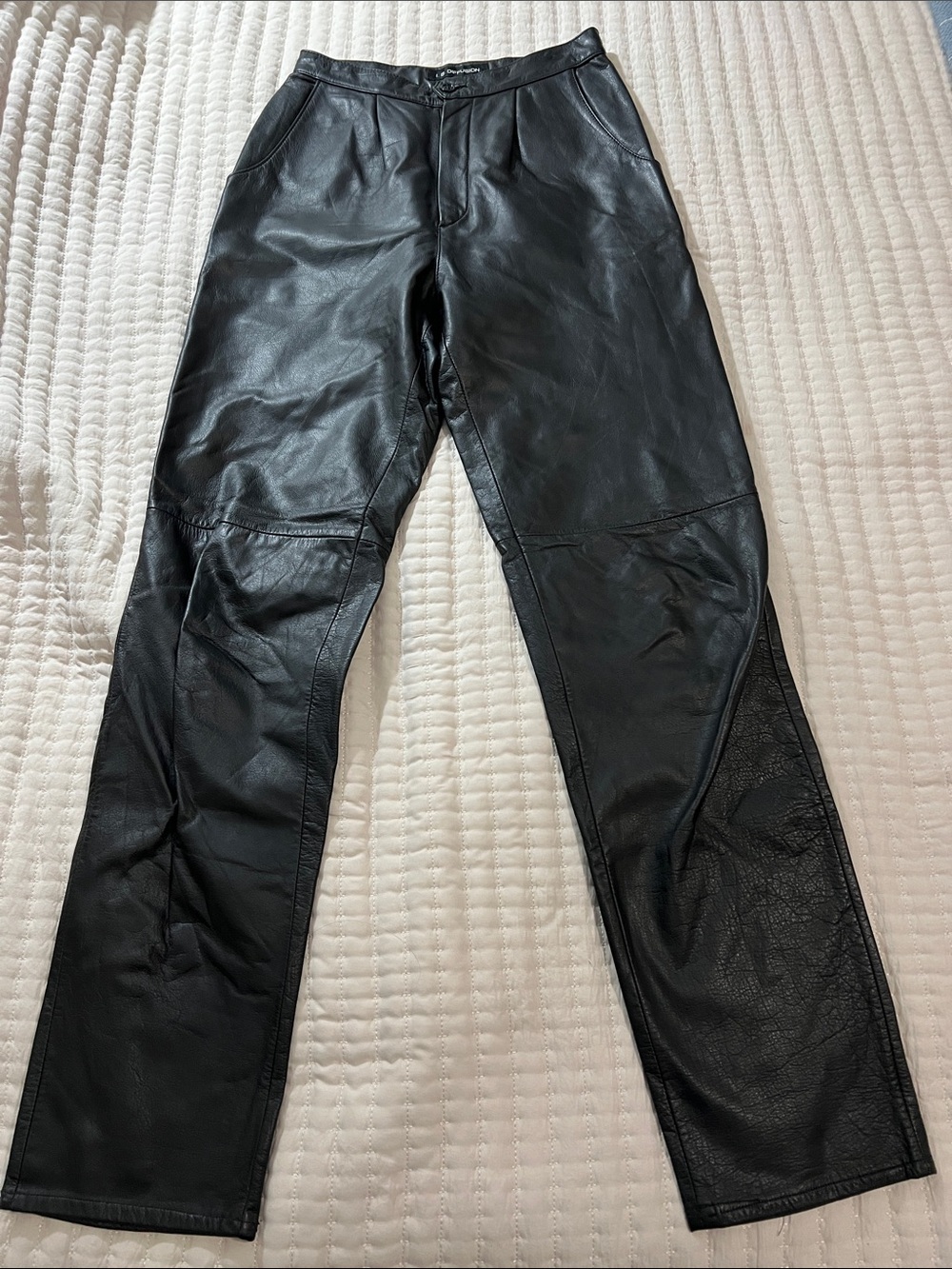 I.B Diffusion vintage 100% leather black pants